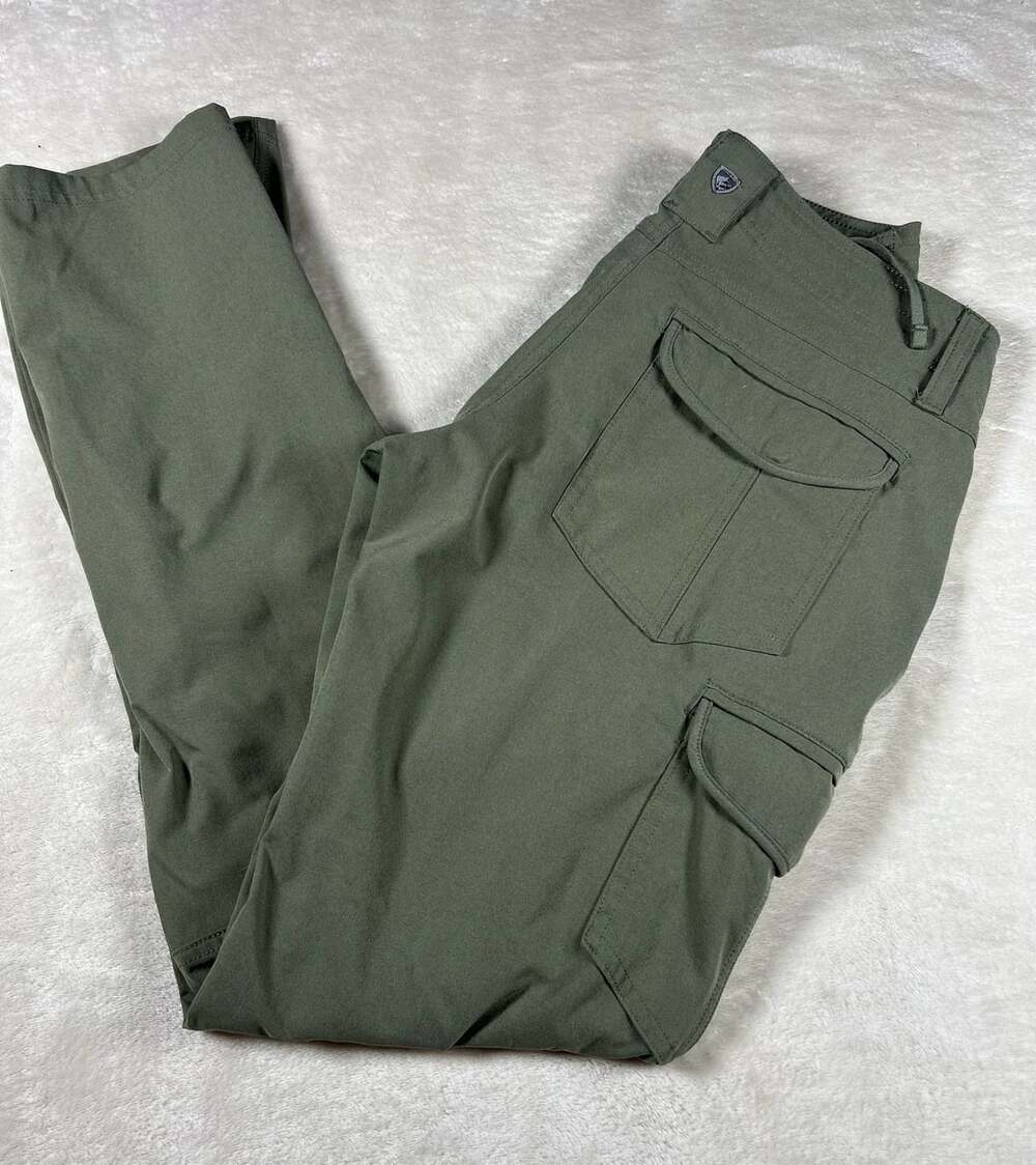 KUHL Splash Roll Up Cargo Pants Womens Size 0 Green Hiking Outdoor Capri